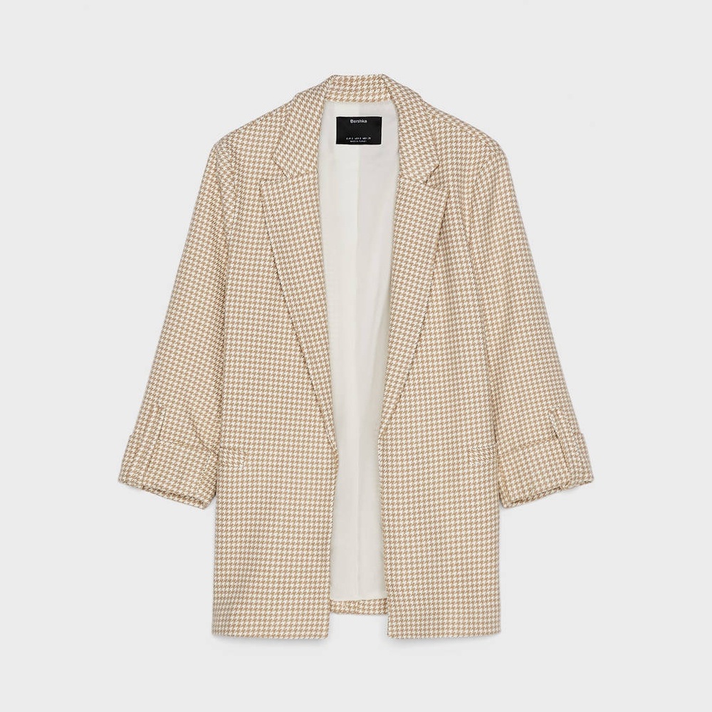Bershka Houndstooth Blazer